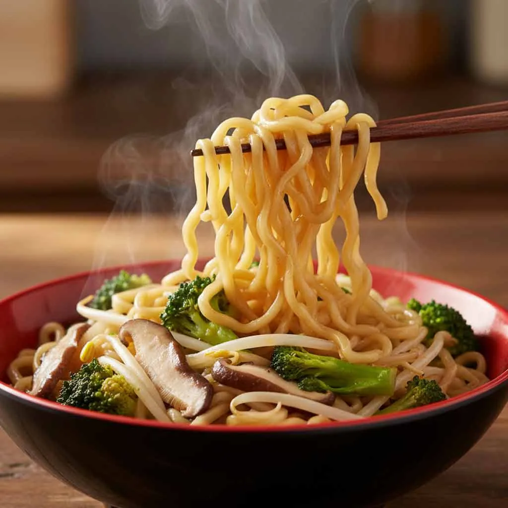 Brócoli & Portobello Noodles