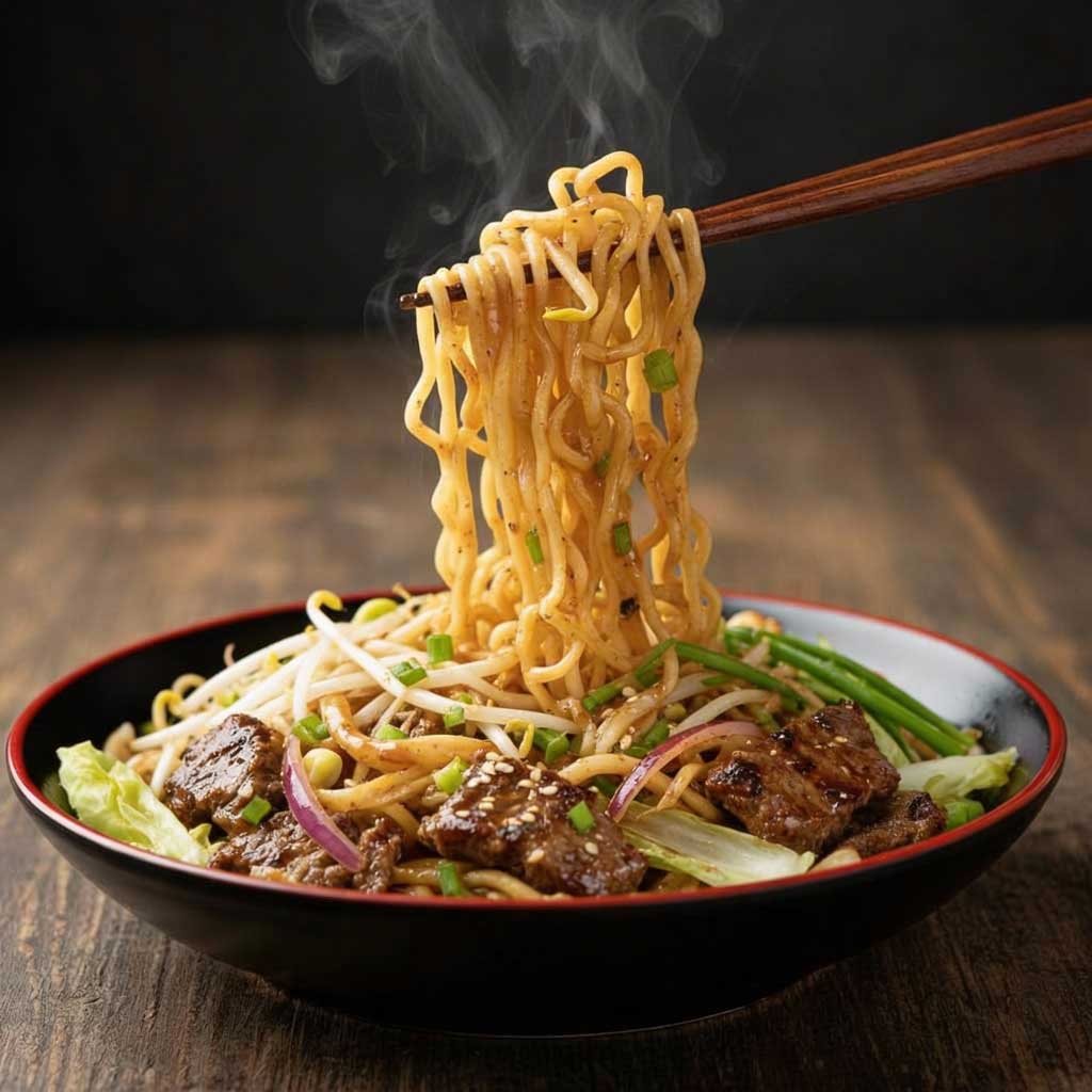 Noodles salteados